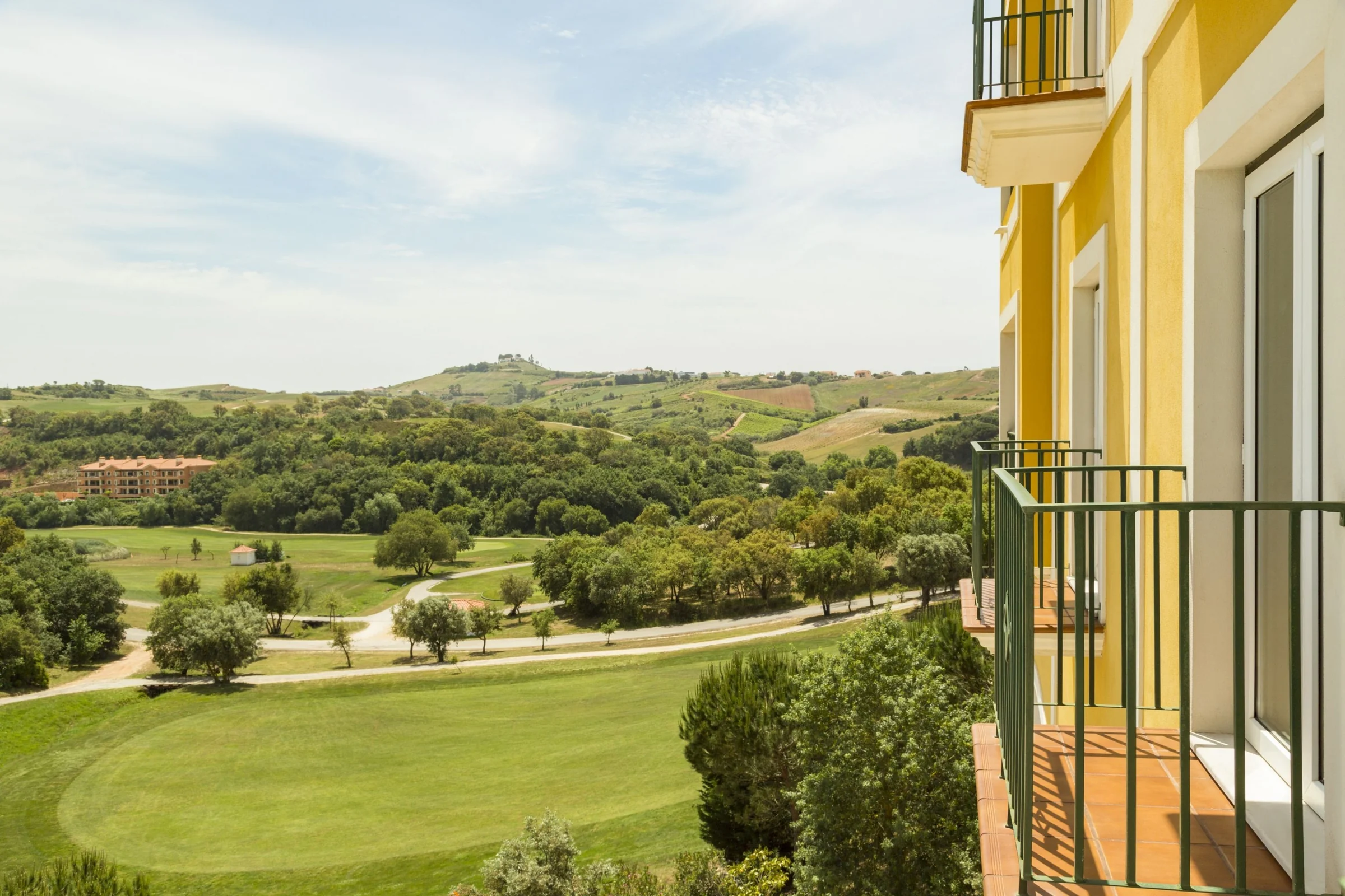 Näkymä Dolce CampoRealin hotellilta golfkentälle